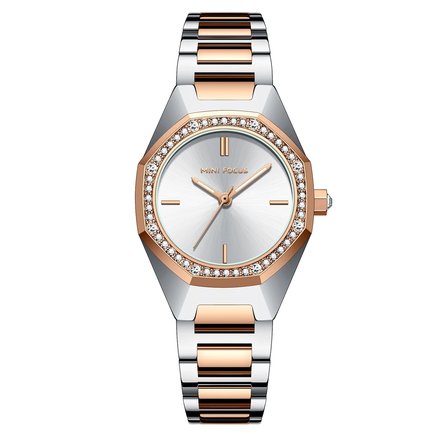 Hot Sale Mini Focus Gold Plating Quartz Woman Watches Jam Tangan Wanita Cheap Wristwatches for Women Pretty Diamond Ladies Watch