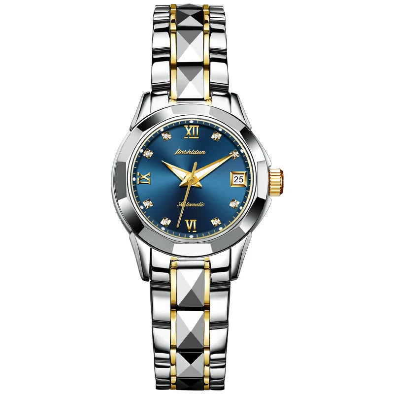 JSDUN Fashion Fashion Womens Watch New Waterproof Ladies Watch High Quality Tungsten Steel Automatic Mechanical Watches for Women