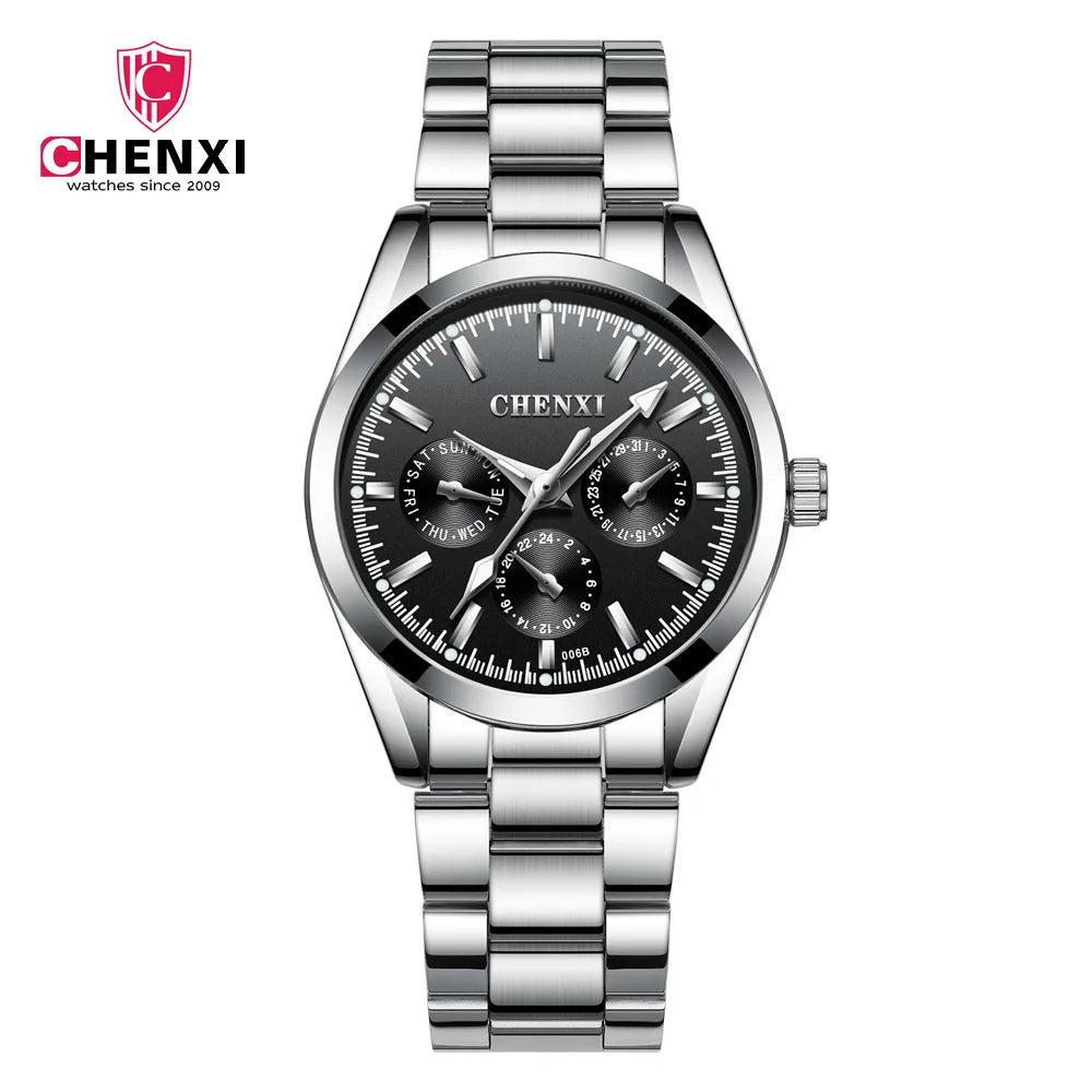 CHENXI 006 New Fashion Women Watch Stainless Steel Rhinestone Ladies Watch Simple Casual Women Quartz Wrist Watch Ches