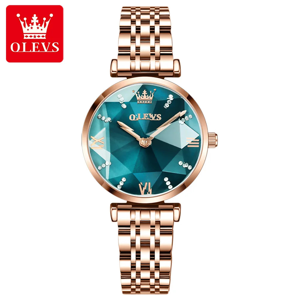OLEVS 6642 Brand Hot Sale Ladies Watch Set Luxury Watch Steel Band Strap Quartz Waterproof Ladies Watch Simple Fashion