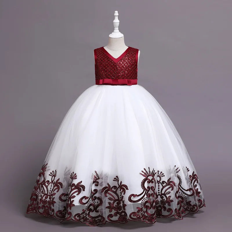 Children's Princess Korean Version Pompadour Female Wer Child Wedding Dress Kindergarten Costume for Children