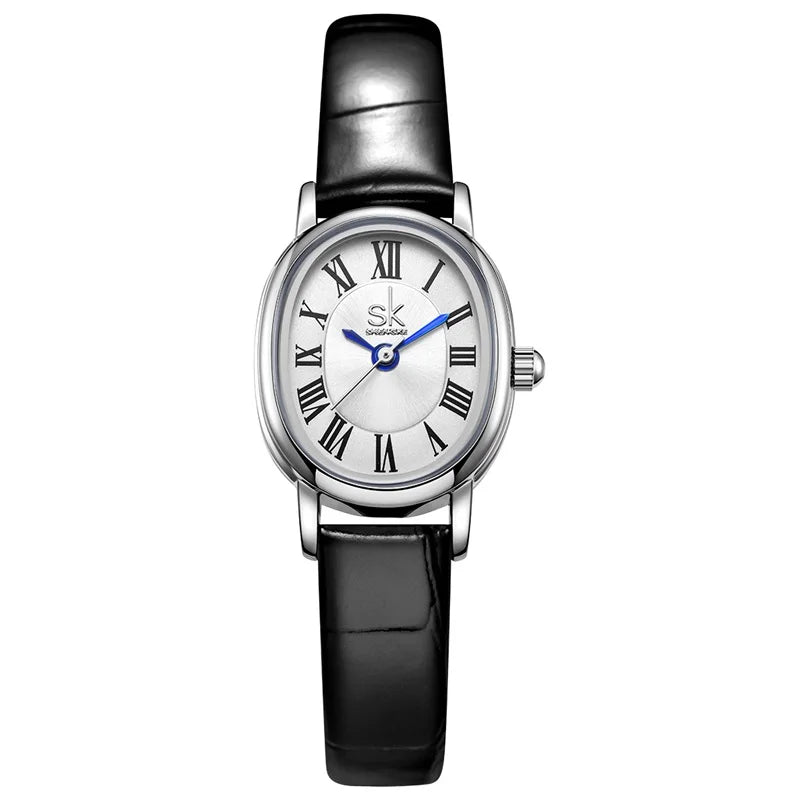 SHENGKE Wholesale Ladies Watch Black Watch's Straps Leather Waterproof Quartz Watches Women Wrist Luxury Reloj Mujer