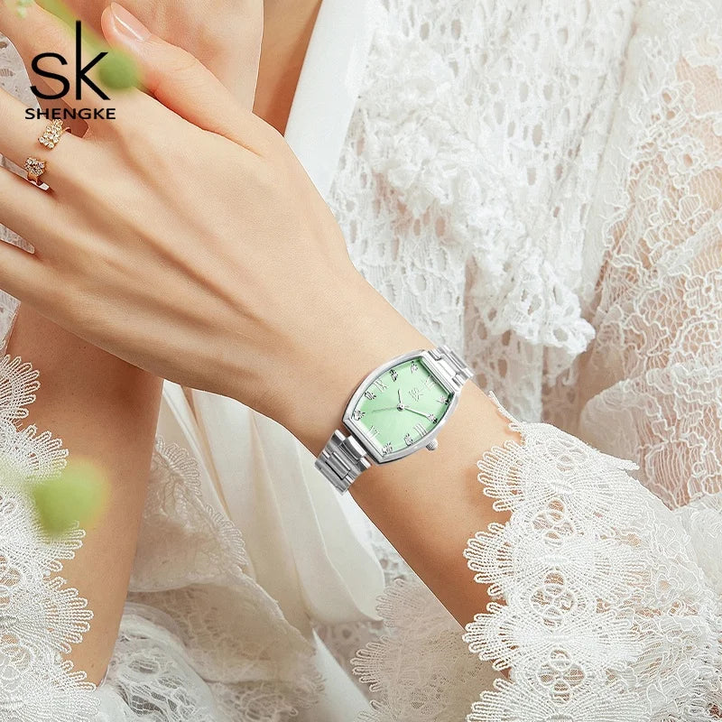 SK Cute Mini Design Ladies Watch Elegant Hot Sale Luxury Saat Stainless Steel Quartz Clock Women Bracelets