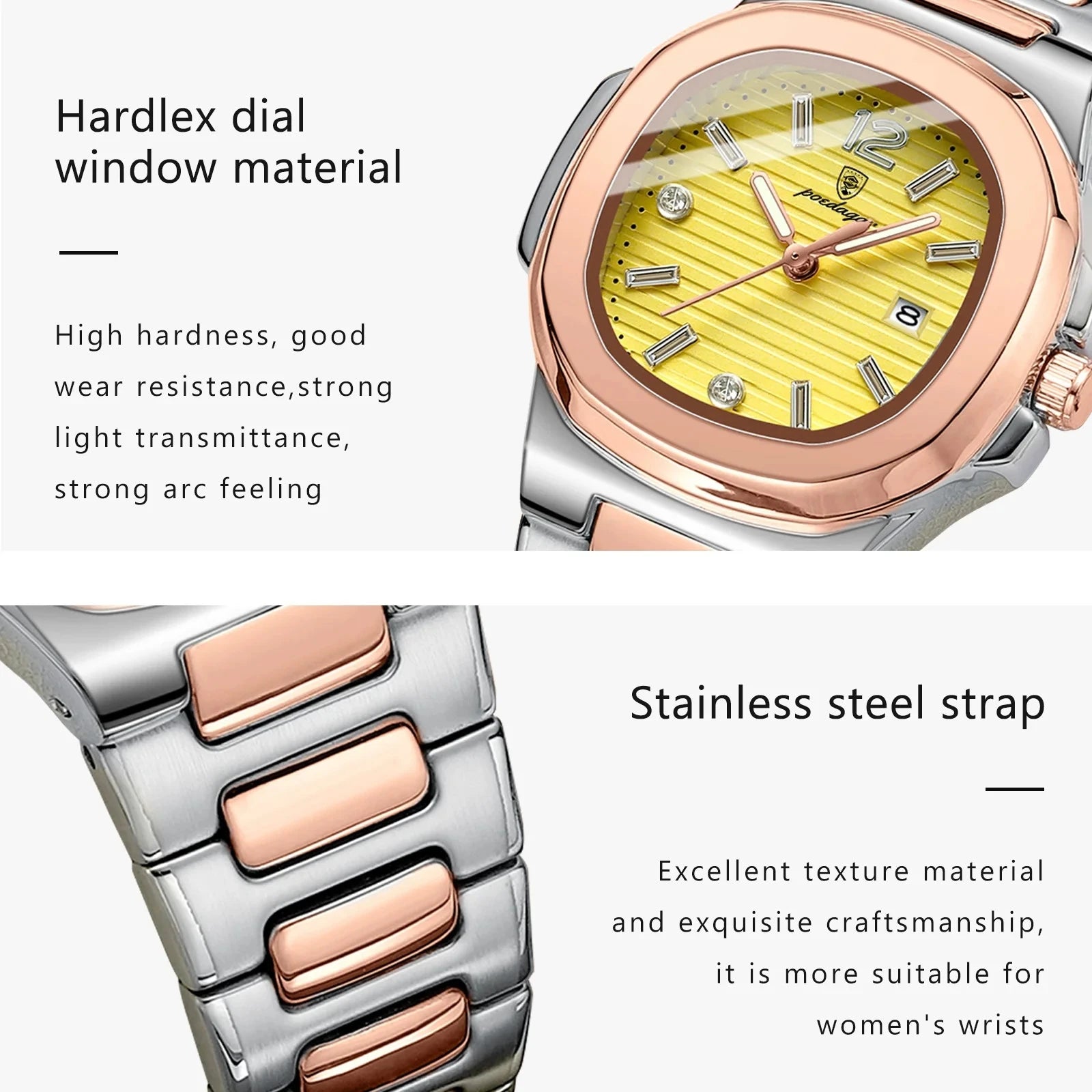 POEDAGAR Luxury Woman Watch Sports Quartz Ladies Watch for Women Waterproof Luminous Female Clock Dress Women's Watches 708