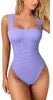 2025 Wholesale Women's Bodysuit Jumpsuit European American Fashionable Design Oversized Square Tight Skinny Fit Solid for Summer
