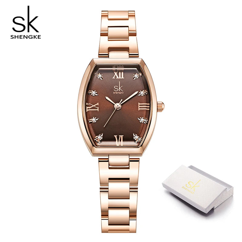 SK Cute Mini Design Ladies Watch Elegant Hot Sale Luxury Saat Stainless Steel Quartz Clock Women Bracelets