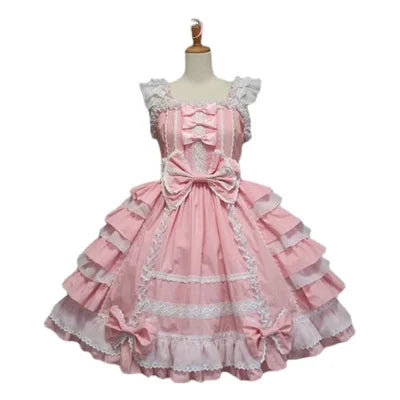 Classical Maid Cosplay Costumes Lolita  Princess Girl Plus Size Apron Maid Outfits Anime Pink Cute Girl Party Princess Dress