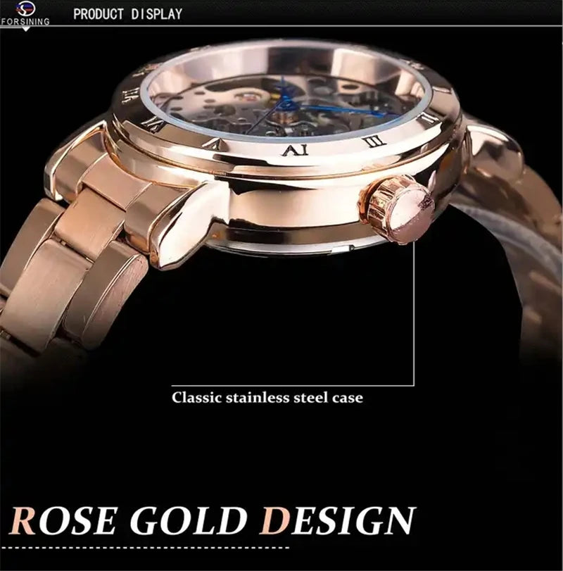 Winner Women's Watches 208 New Tourbillon Style Original Handwinder Mechanical Watch for Woman Waterproof Ladies Watch