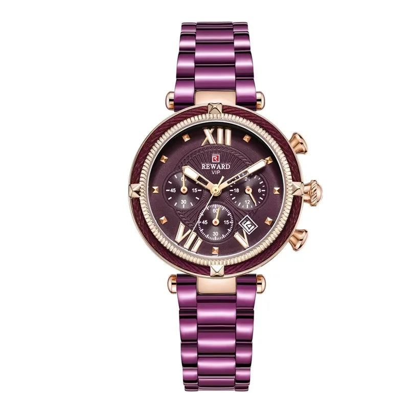 REWARD 63084 RD63084L Waterproof Stainless Steel Strap Women Luxury Quartz Watches Luminous Clock Ladies Watch for Party Gifts