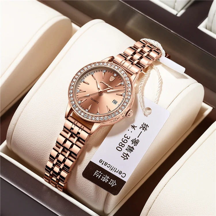 POEDAGAR 366 Luxury Elegant Ladies Watch High Quality Casual Steel Waterproof Quartz Women's Watches Dress Clock