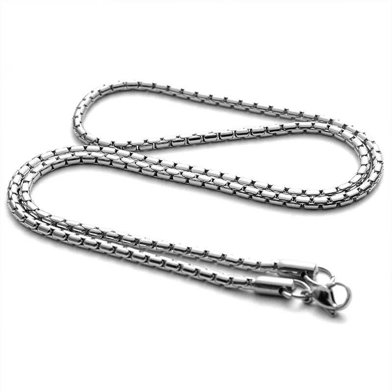 Long Necklace for Mens Jewelry on The Neck Chains Necklace Mens Stainless Steel  Necklace Hip Hop Chain Gifts for Male Wholesale