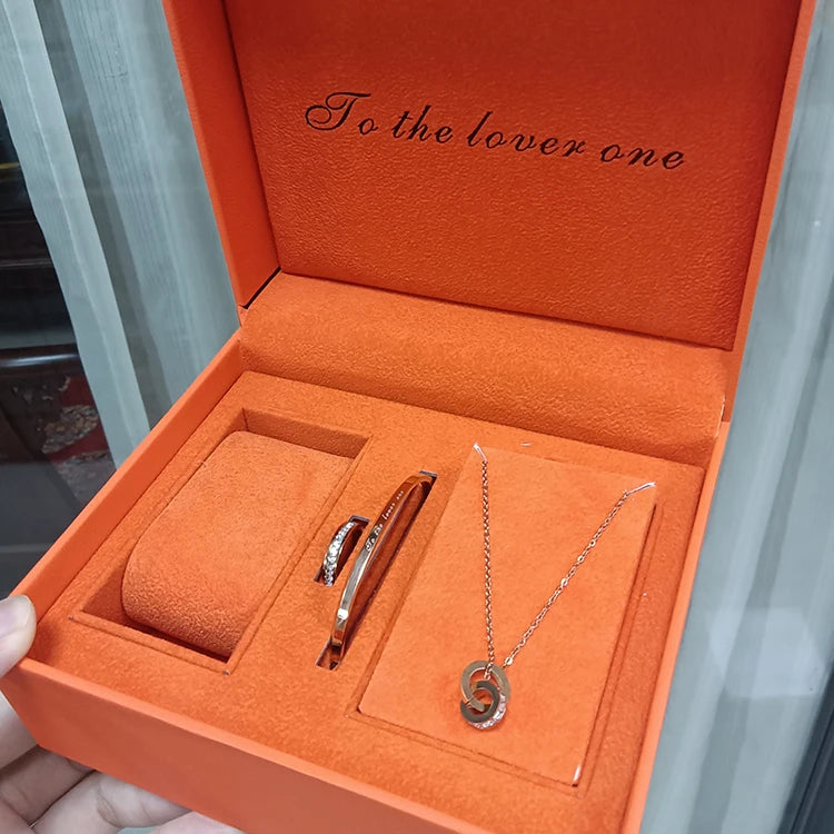 Watch Box Organizer Packaging case Luxury Wrist Watch Storage Boxwomen Ladies Watch Necklace Bracelet Set for Gift with Box