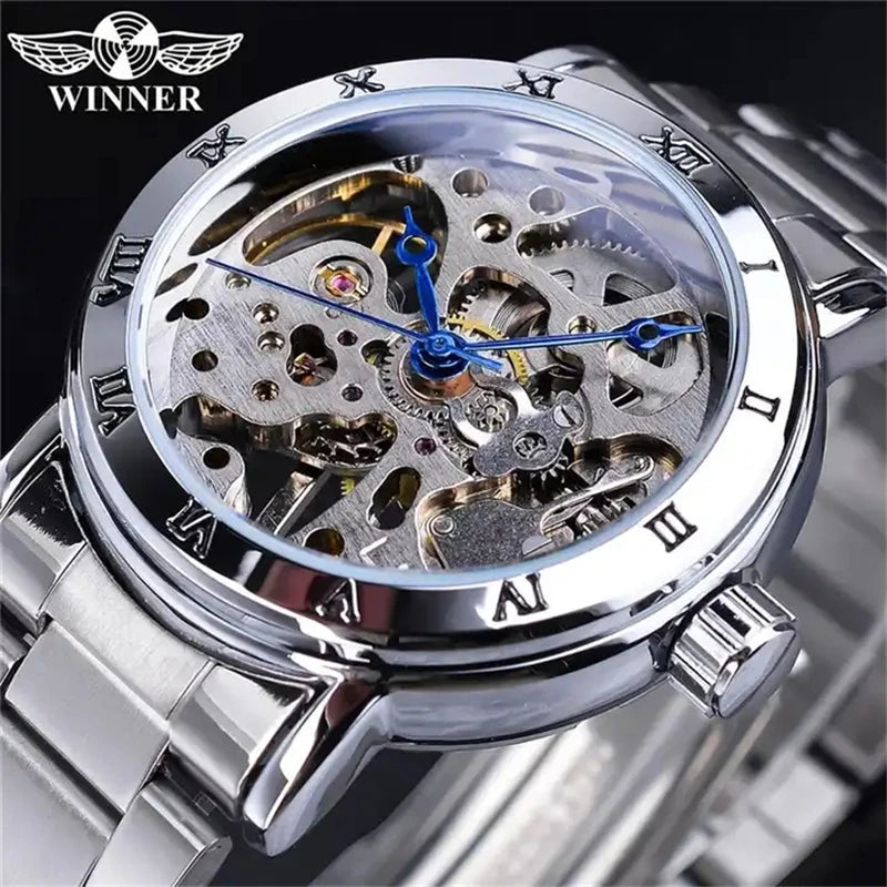 Winner Women's Watches 208 New Tourbillon Style Original Handwinder Mechanical Watch for Woman Waterproof Ladies Watch