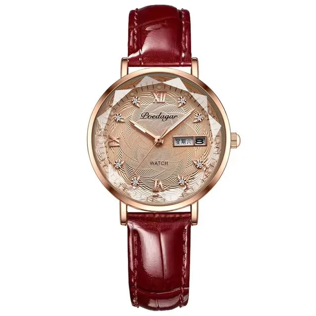 POEDAGAR 3011 Simple Rose Gold Waterproof Luminous Ladies Watch Women Fashion Luxury Stainless Steel Wristwatch Bracelet Watches