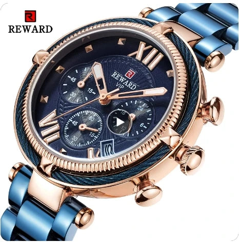 REWARD 63084 RD63084L Waterproof Stainless Steel Strap Women Luxury Quartz Watches Luminous Clock Ladies Watch for Party Gifts