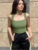 2025 Wholesale Women's Bodysuit Jumpsuit European American Fashionable Design Oversized Square Tight Skinny Fit Solid for Summer