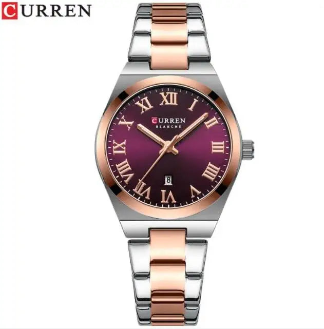 CURREN 9095 Women Watches Romantic Girlfriend Gift Fashion Gold Stainless Stain Steel Ladies Watch Waterproof Quartz Wristwatch