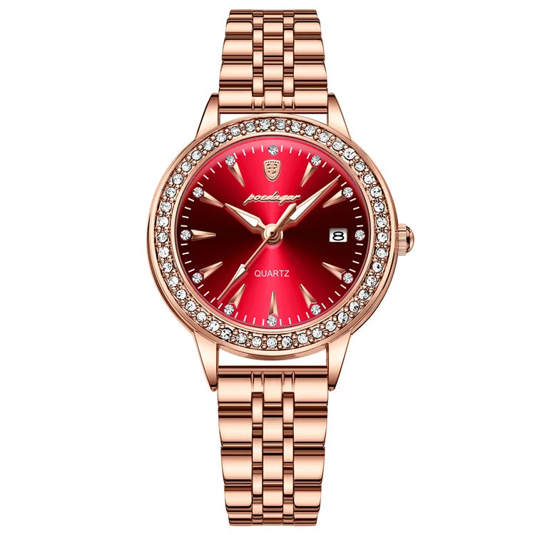 POEDAGAR 366 Luxury Elegant Ladies Watch High Quality Casual Steel Waterproof Quartz Women's Watches Dress Clock