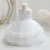 Girls Summer Dresses Applique Lace Infant Baby Girl Princess Toddler Birthday Party Wedding Dress Clothes