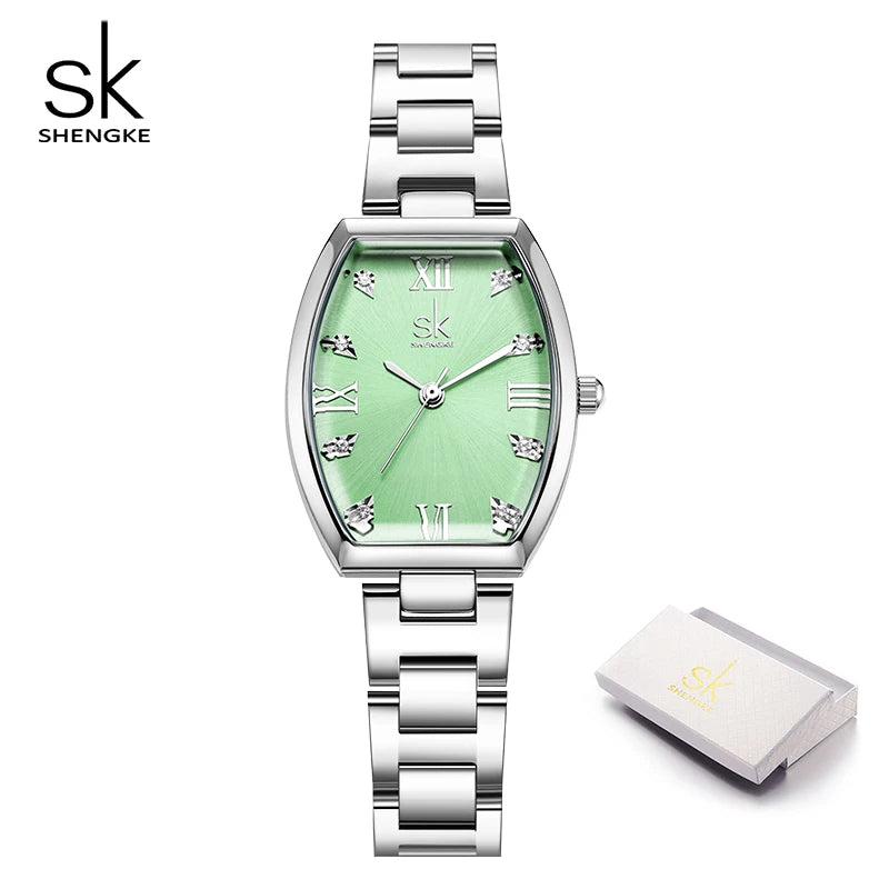 SK Cute Mini Design Ladies Watch Elegant Hot Sale Luxury Saat Stainless Steel Quartz Clock Women Bracelets