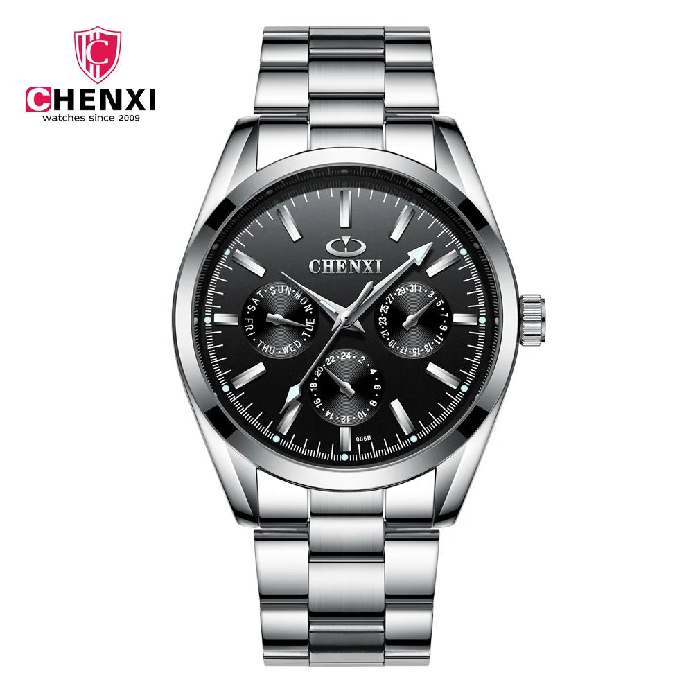 CHENXI 006 New Fashion Women Watch Stainless Steel Rhinestone Ladies Watch Simple Casual Women Quartz Wrist Watch Ches