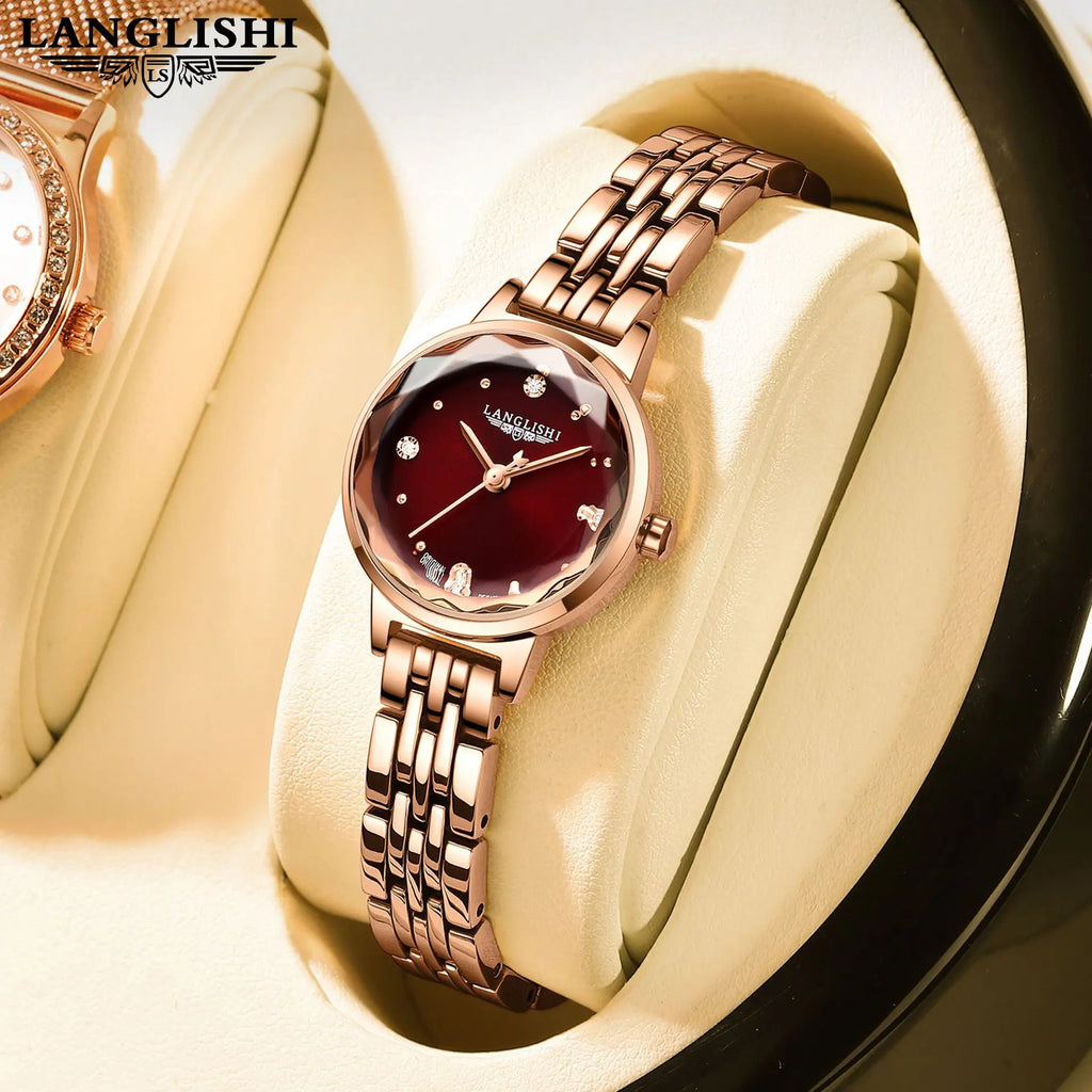 POEDAGAR Ladies Watch 610 Student Fashion Quartz Womens Watches Diamond Jewelry for Women Bracelet Wristwatch Gift Montre Femme