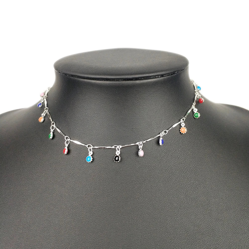 Fashion  Blade Chain on Neck Choker Necklace Women Sexy Flat Snake Chain Jewelry Gift Clavicle Necklace