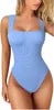 2025 Wholesale Women's Bodysuit Jumpsuit European American Fashionable Design Oversized Square Tight Skinny Fit Solid for Summer