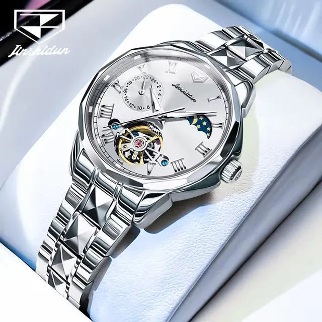 Jsdun 8937 High Quality Waterproof Automatic Mechanical Reloj Tungsten Steel Top Luxury Brand Elegant Women Watches Ladies Watch