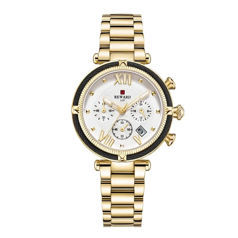 REWARD 63084 RD63084L Waterproof Stainless Steel Strap Women Luxury Quartz Watches Luminous Clock Ladies Watch for Party Gifts