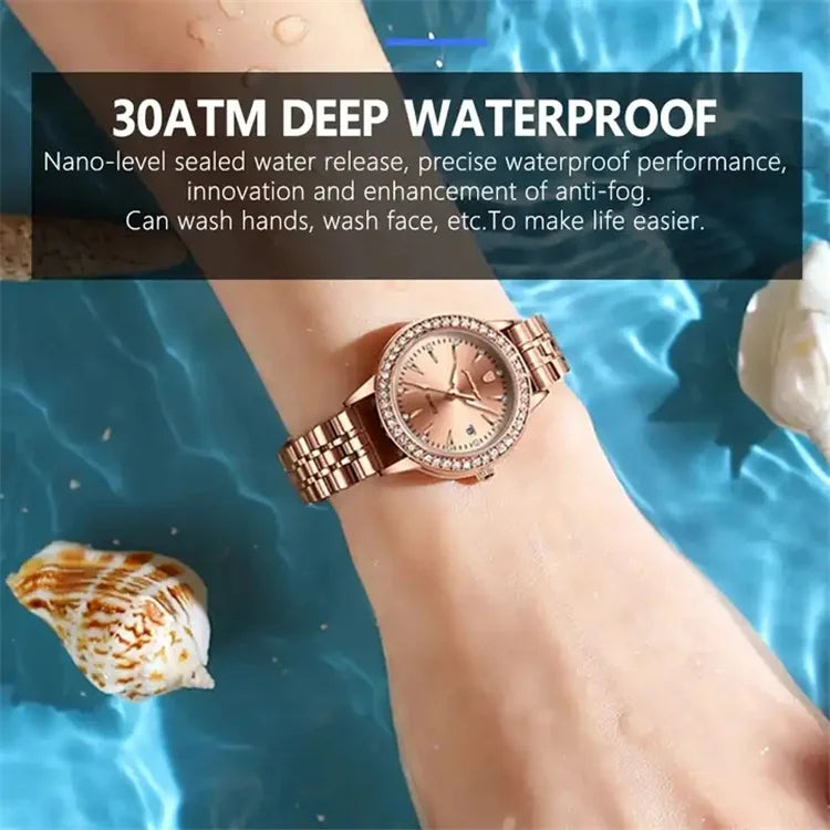 POEDAGAR 366 Luxury Elegant Ladies Watch High Quality Casual Steel Waterproof Quartz Women's Watches Dress Clock