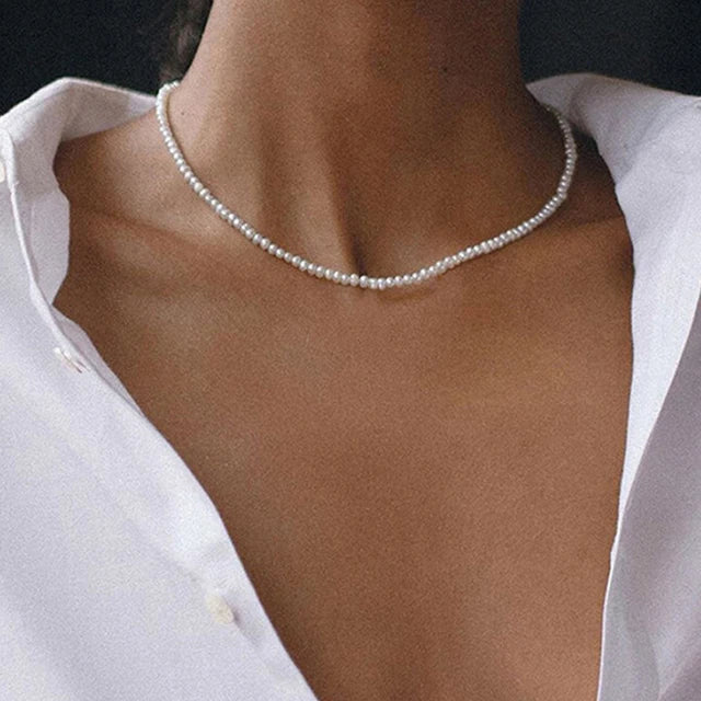 Vienkim Layered Pearl Choker Colar Thick Chains with Pendant Necklace for Women Fashion Choker Necklace on Neck 2021 Jewelry