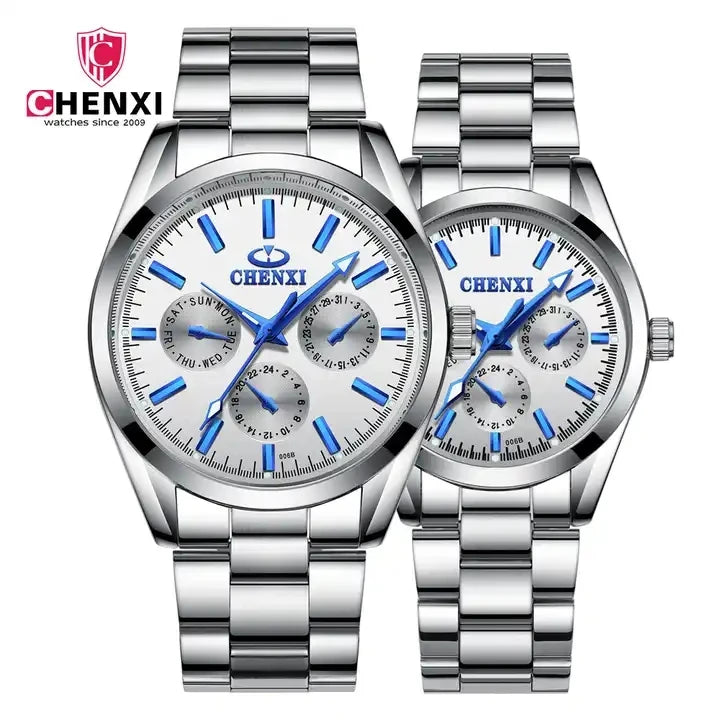 CHENXI 006 New Fashion Women Watch Stainless Steel Rhinestone Ladies Watch Simple Casual Women Quartz Wrist Watch Ches