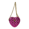 Cross-border Bag Women's 2024 European and American Popular Eagle Head Peach Heart Bag Shoulder Crossbody Chain Bag Rhombic Embroidery Line Women's Small Bag
