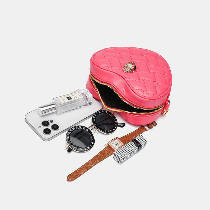 Bag Women's Summer High-end European and American Cross-border Women's Bag Love Diamond Bag Shoulder Bag Chain Women's Bag Crossbody Bag