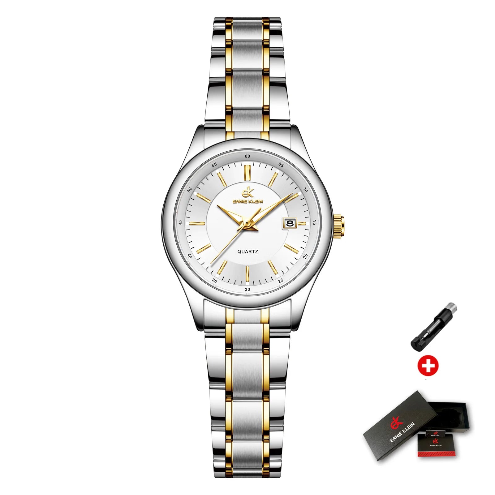 ERNIE KLEIN Women‘s Watches Simple Luxury Fashion Elegant Female Wristwatch Waterproof Luminous Date Exquisite Gift for Girl