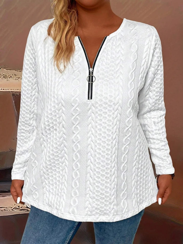 Women's Clothing Autumn/Spring T-shirt Half-Zipper Clothes for Women Women's Trend T-shirts Plus Size Long Sleeve T-shirts Woman
