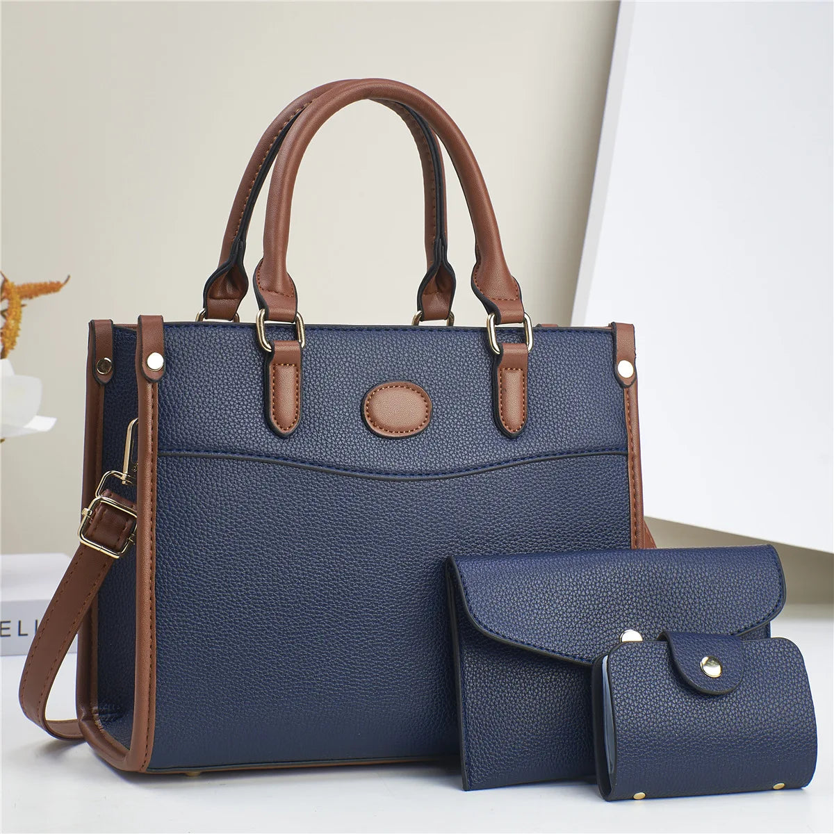 Brand 3 Piece Set Women's Bags 2024 New Large Capacity Tote Bag High Quality Leather Women Handbag Luxury Designer Shoulder Bag