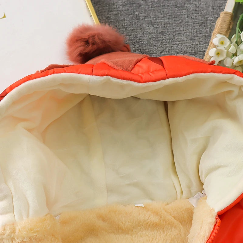 1-5 Years Old Baby Girls Boys Winter Warm Coat Fashion Children Comfortable Clothing Toddlers Costume Lovely Cartoon Kids' Wear