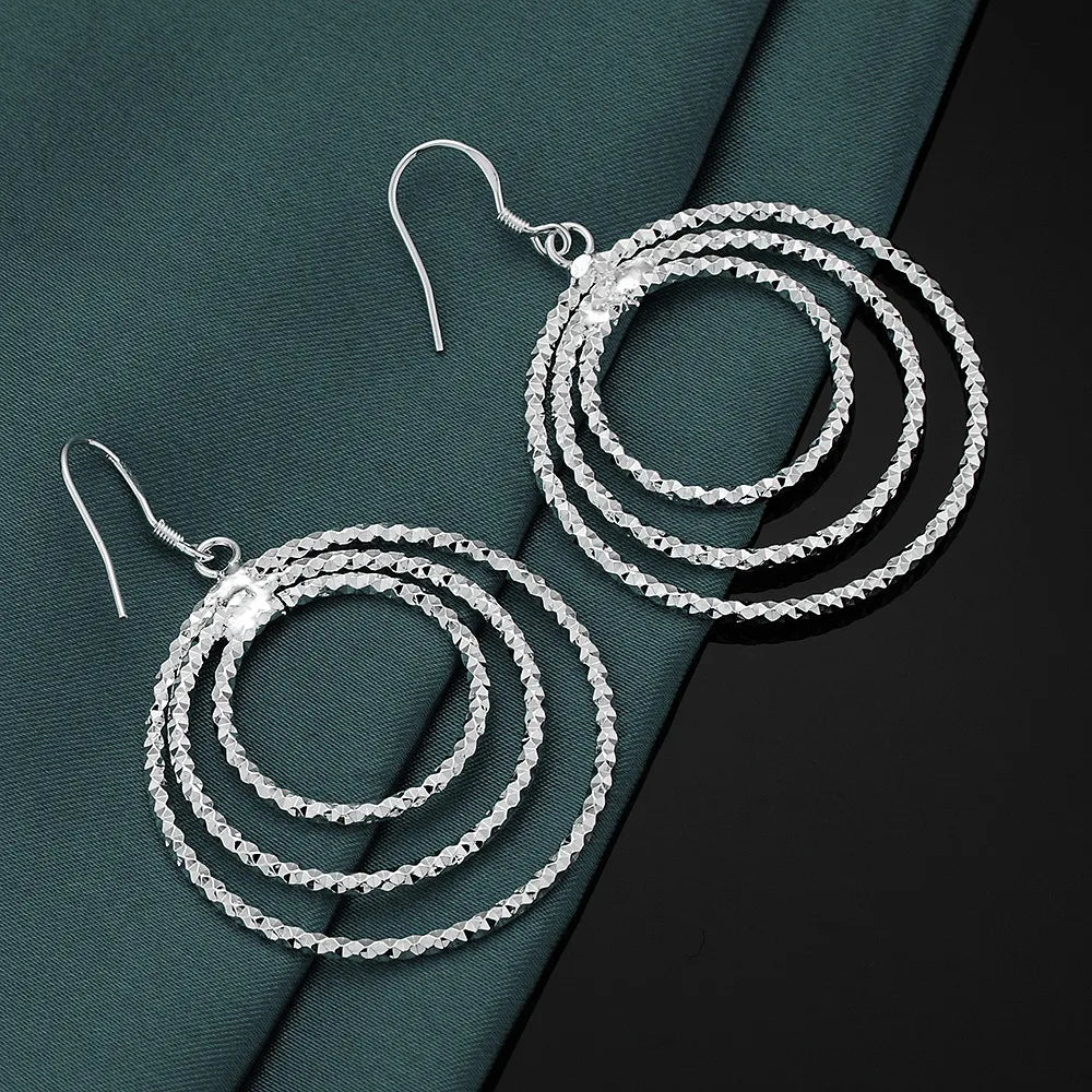 NEW 925 Sterling Silver Earrings Hot Hearts For Women Exquisite Student Girlfriend Jewelry Accessories Wedding Fashion Gift
