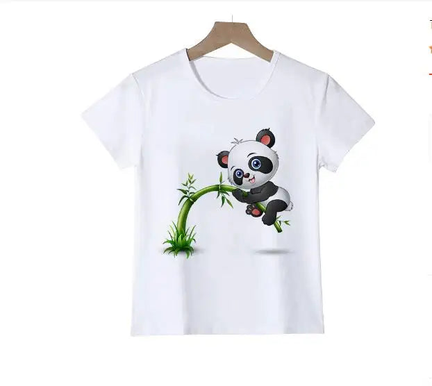 2025 T Shirt For Girls Birthday Baby Panda Children Clothing Tgirl Cute Bear Graphic T Shirts Kids Clothes Boys T