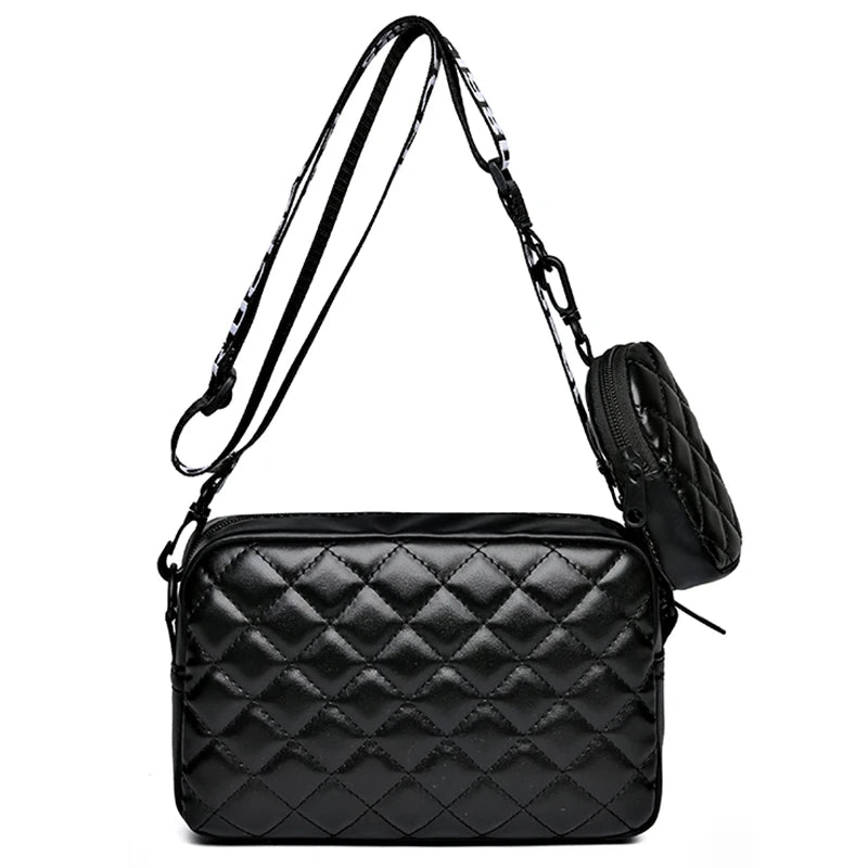 Neutral style shoulder bag for men and women, mother and child, single-layer pocket, solid color PU material