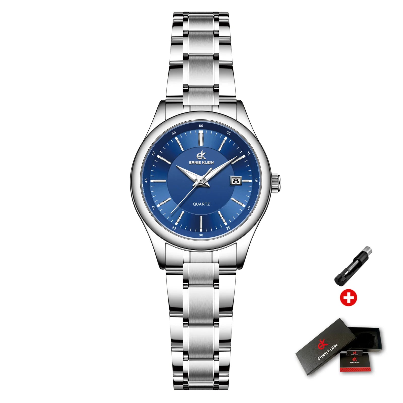 ERNIE KLEIN Women‘s Watches Simple Luxury Fashion Elegant Female Wristwatch Waterproof Luminous Date Exquisite Gift for Girl