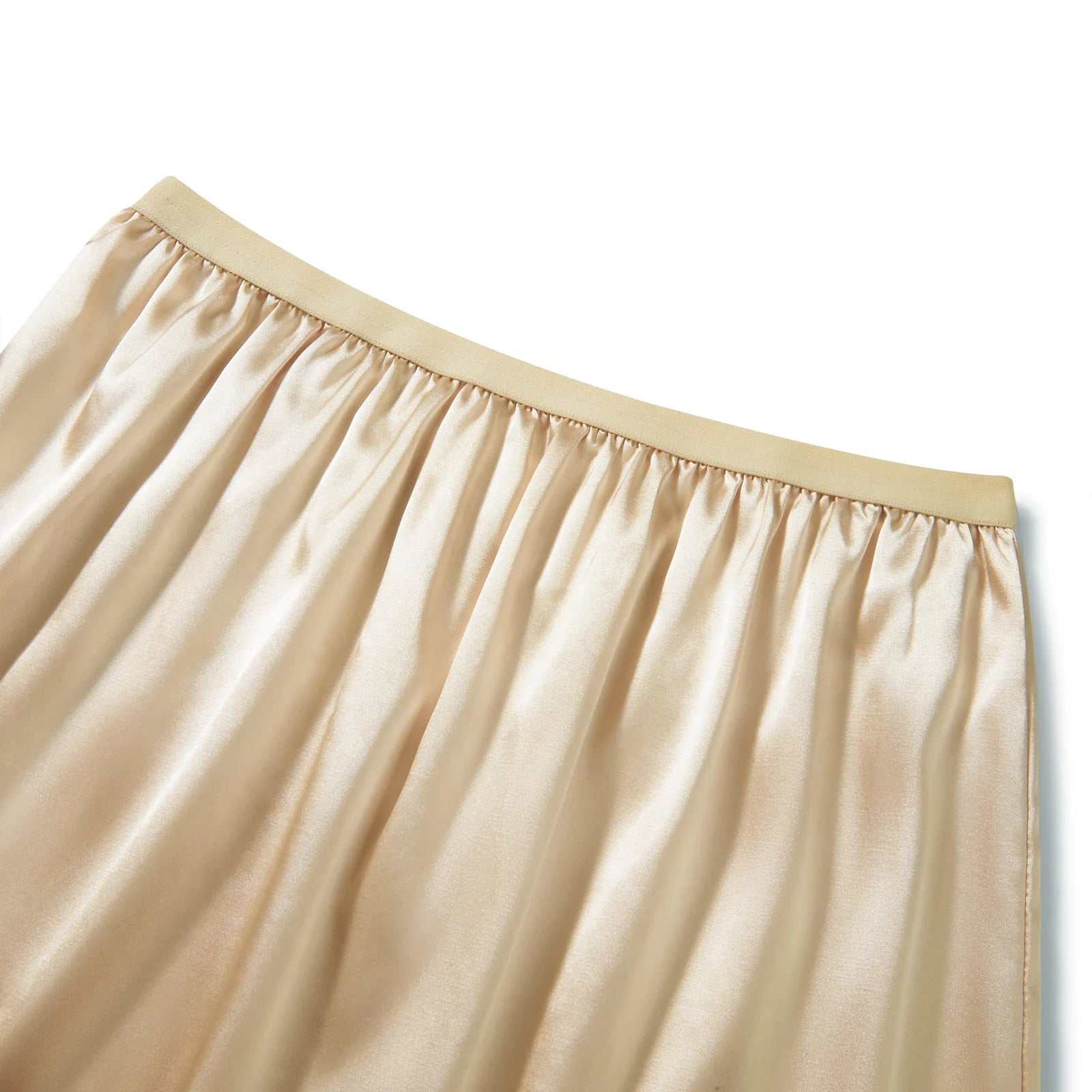 2024 New Women´s Half Slip Underskirt, Solid Color Elastic Waist Inner Lining for Midi Skirt, Long Underskirt for Ladies