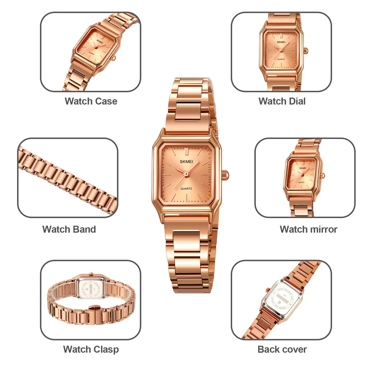 SKMEI Female Fashion Small Dial Watches For Women Elegance Business Quartz Wristwatches Ladies Waterproof Watch Relogio Feminino