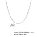 3MM Flat Snake Chain Necklace for Men Boys,Thin Stainless Steel Blade Chain Collar,Hiphop Casual Jewelry Gift