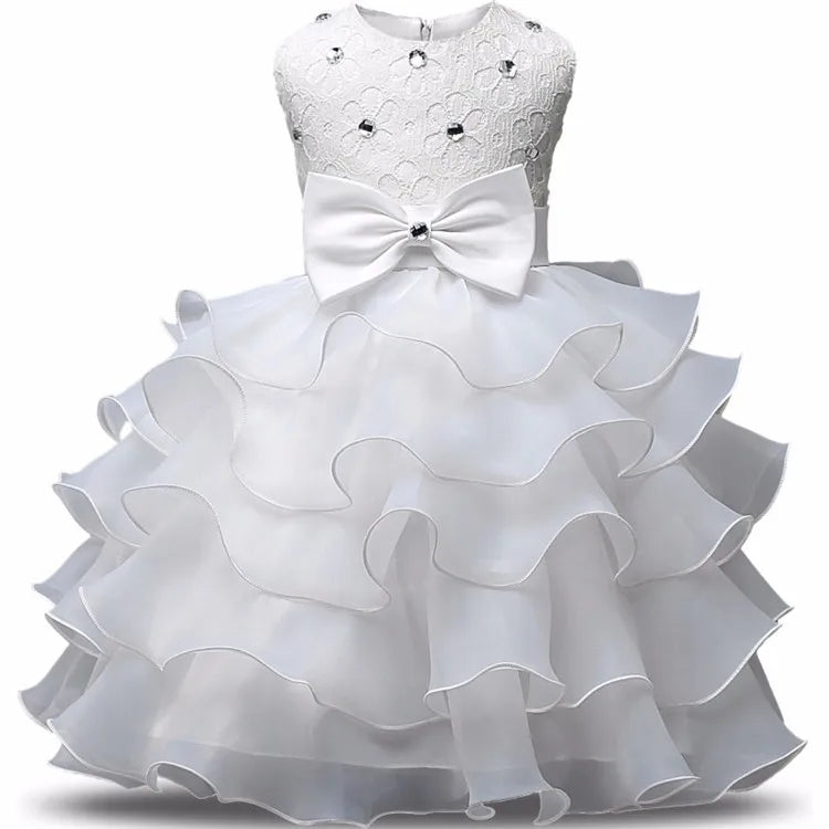 Princess Flower Girl Dress Summer Tutu Wedding Birthday Party Kids Dresses For Girls Children's Costume Teenager Prom Designs