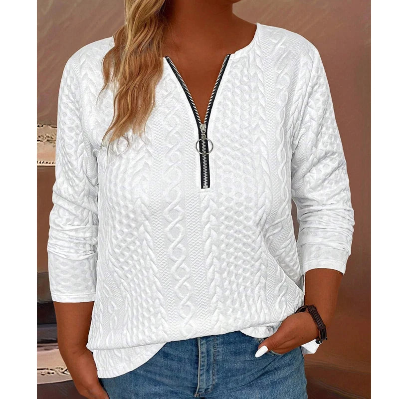 Women's Clothing Autumn/Spring T-shirt Half-Zipper Clothes for Women Women's Trend T-shirts Plus Size Long Sleeve T-shirts Woman