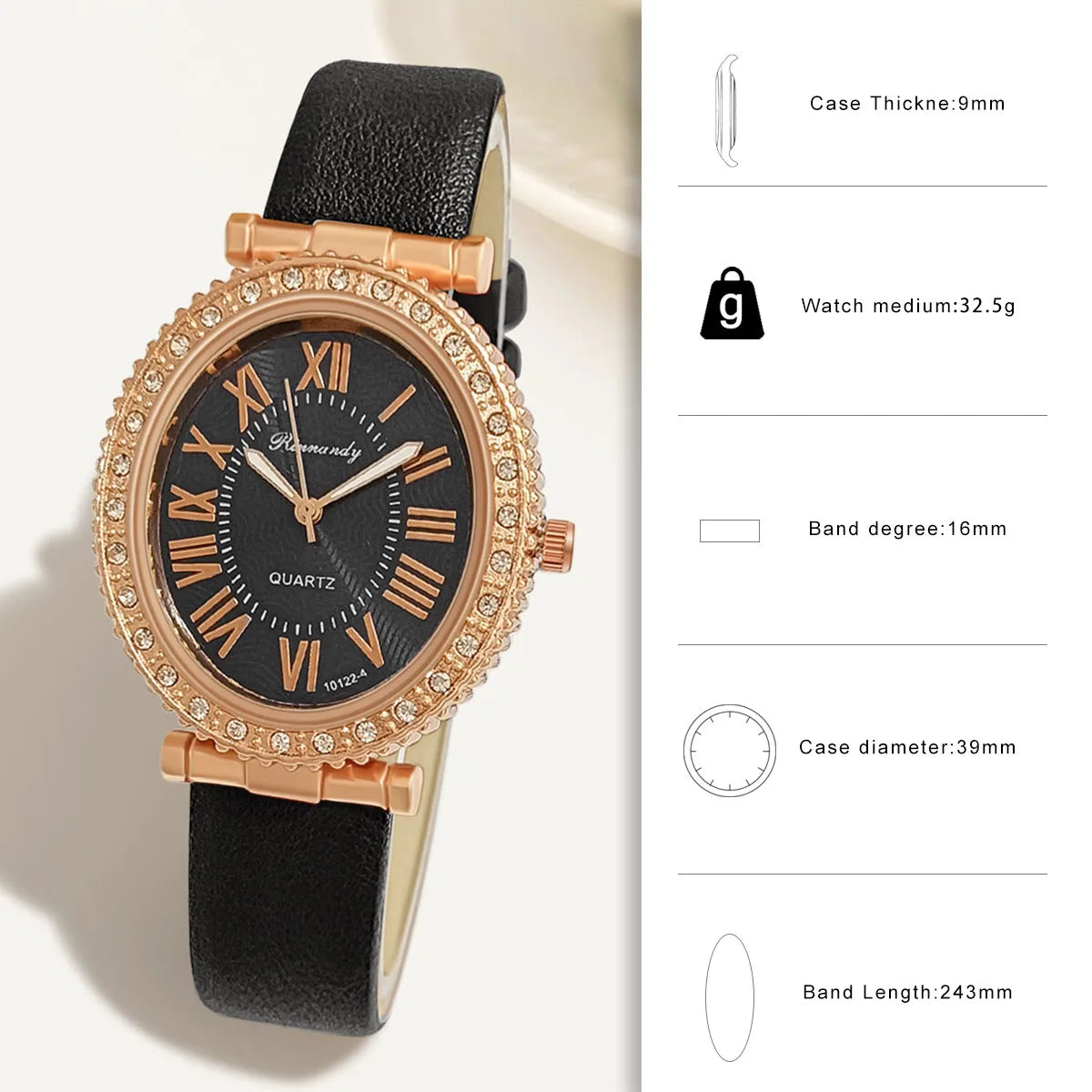 Women's Watch Quartz Fashion Wristwatch Women Pu Leather Watches Ladies Clock Festival Gift Valentine's Day