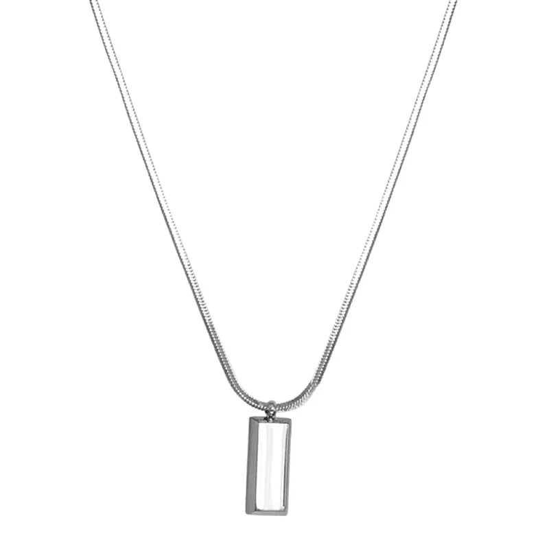 Exquisite Stainless Steel Juice Box Pendant Necklace Personality Hip Hop Necklace Hoodie Accessories Fashion Jewelry For Couples